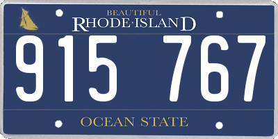 RI license plate 915767