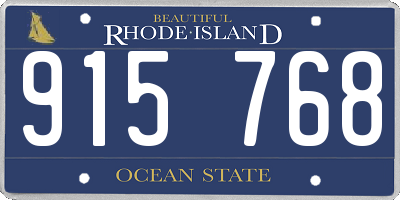 RI license plate 915768