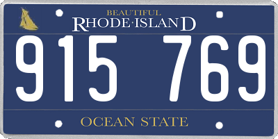 RI license plate 915769