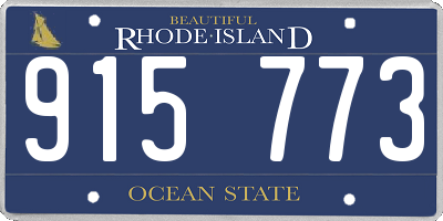 RI license plate 915773