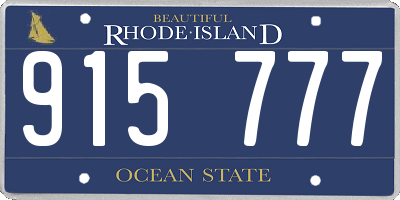RI license plate 915777