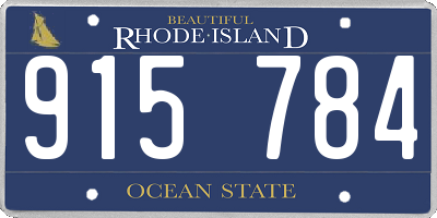 RI license plate 915784