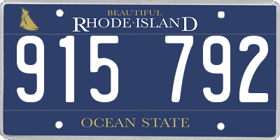 RI license plate 915792