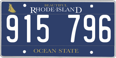 RI license plate 915796