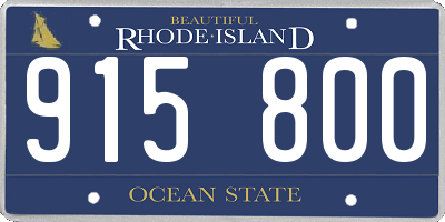RI license plate 915800