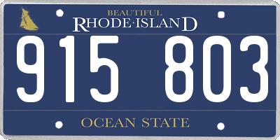 RI license plate 915803