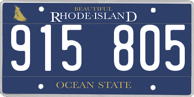 RI license plate 915805