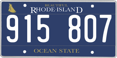 RI license plate 915807