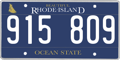RI license plate 915809
