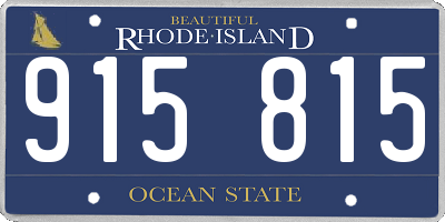 RI license plate 915815