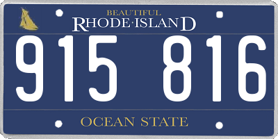 RI license plate 915816