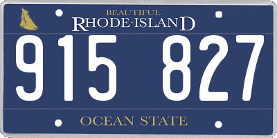 RI license plate 915827