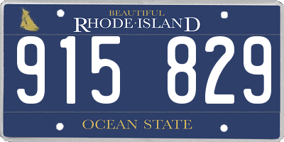 RI license plate 915829