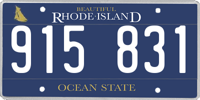 RI license plate 915831