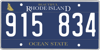 RI license plate 915834
