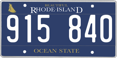 RI license plate 915840