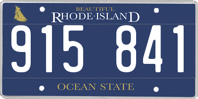 RI license plate 915841