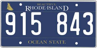 RI license plate 915843