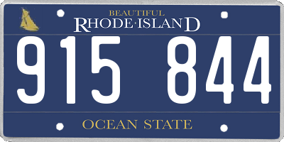 RI license plate 915844