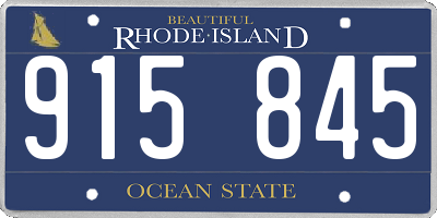 RI license plate 915845