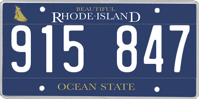 RI license plate 915847