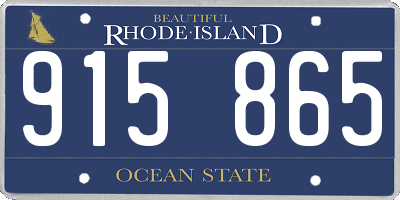 RI license plate 915865