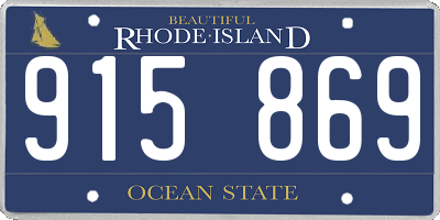 RI license plate 915869