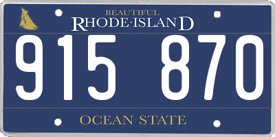 RI license plate 915870