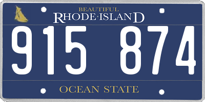 RI license plate 915874
