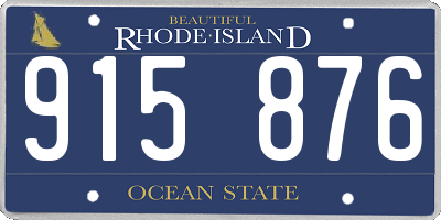 RI license plate 915876