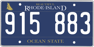RI license plate 915883