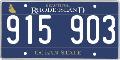 RI license plate 915903