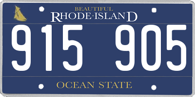 RI license plate 915905