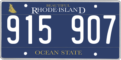 RI license plate 915907