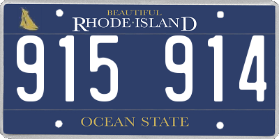 RI license plate 915914