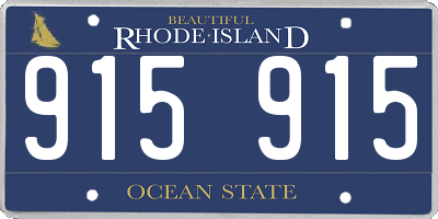 RI license plate 915915