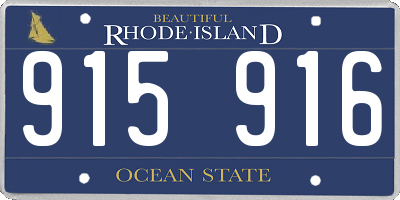 RI license plate 915916