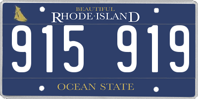 RI license plate 915919