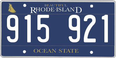 RI license plate 915921