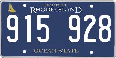 RI license plate 915928