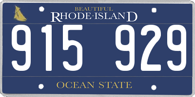 RI license plate 915929