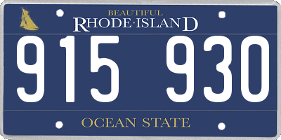 RI license plate 915930