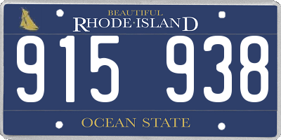 RI license plate 915938