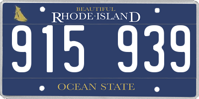 RI license plate 915939