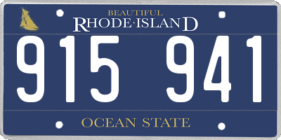 RI license plate 915941