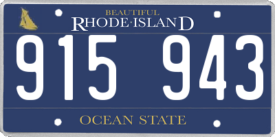 RI license plate 915943