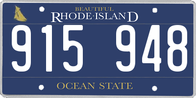 RI license plate 915948