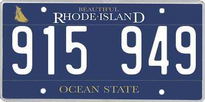 RI license plate 915949