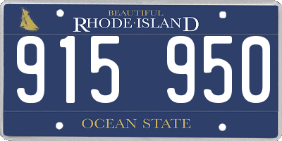 RI license plate 915950