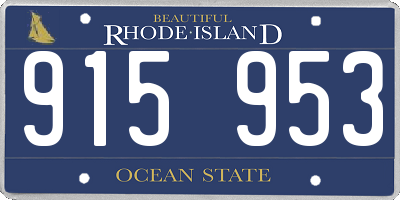 RI license plate 915953